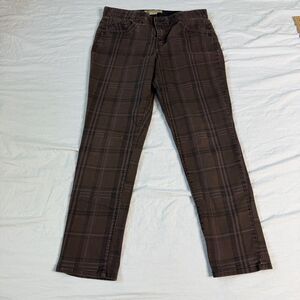 Democracy Jeans 8 Plaid Academia Tweed Stretch Ab Technology Slimming Shaping